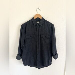 SATURDAYS NYC shirt / dark grey button down / size M